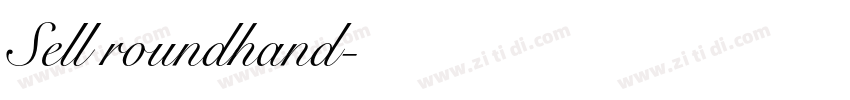 Sell roundhand字体转换